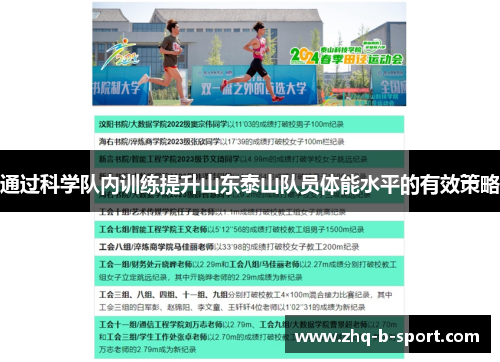 通过科学队内训练提升山东泰山队员体能水平的有效策略